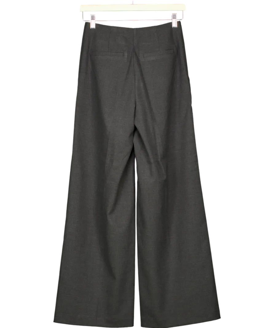 FOREVER NEW Grey Frieda High Waist Wide Leg Pant UK 6