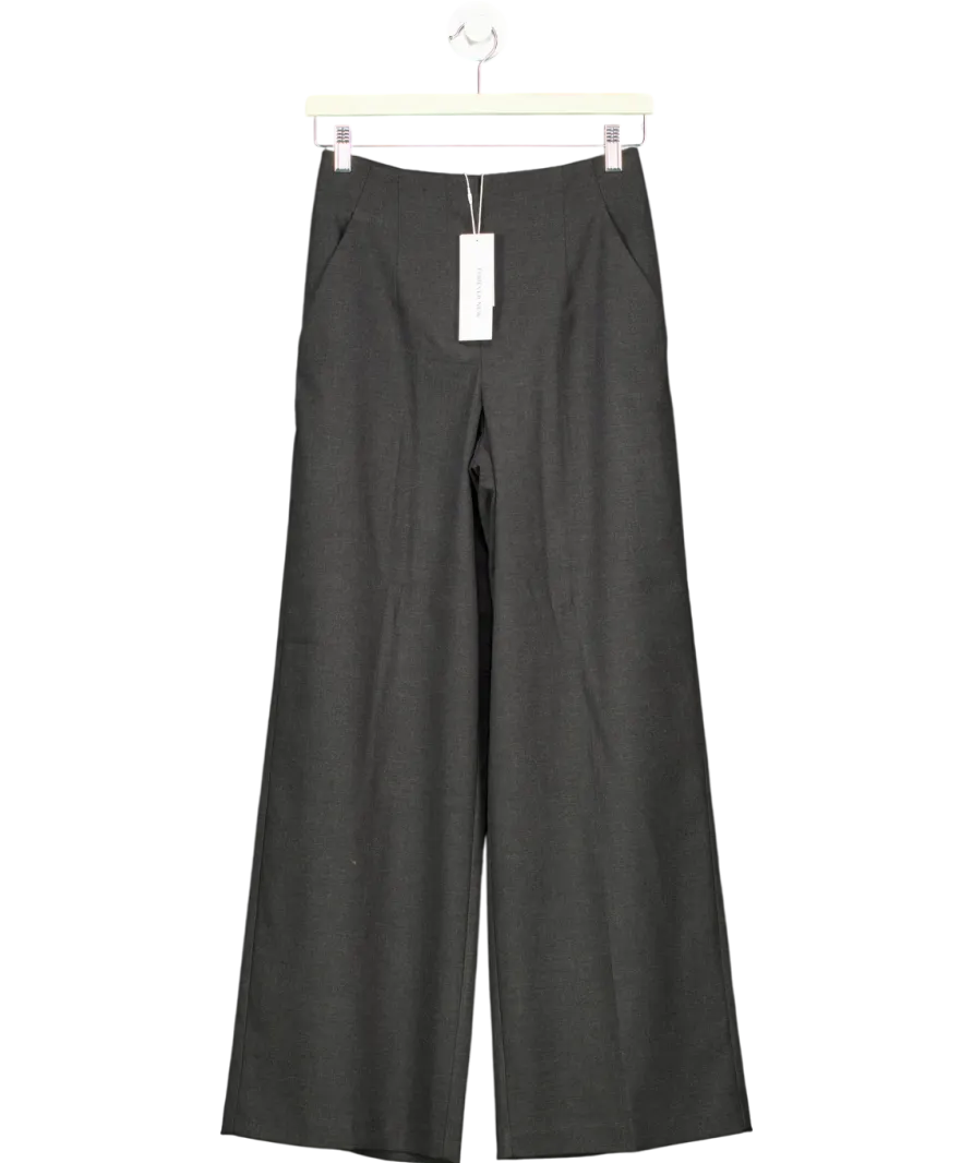 FOREVER NEW Grey Frieda High Waist Wide Leg Pant UK 6