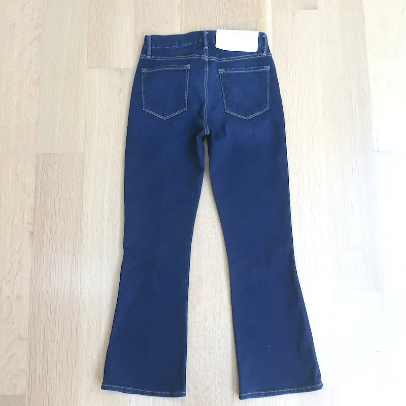 FRAME Le Crop Mini Bootcut Jeans Creek Hill Dark Denim Size 27 NEW