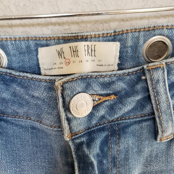 Free People Belt out high waist crop bootcut jeans