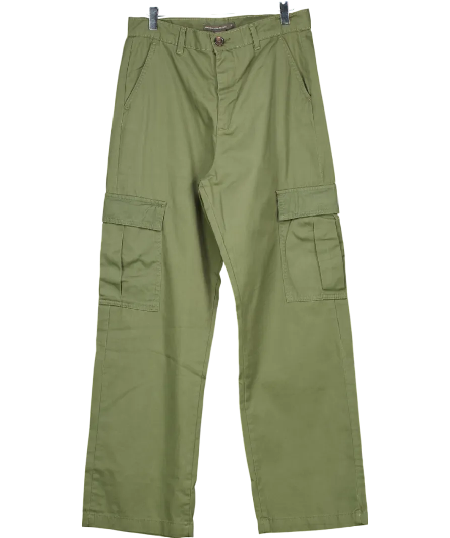 French Connection Green Twill Cargo Trousers UK 12