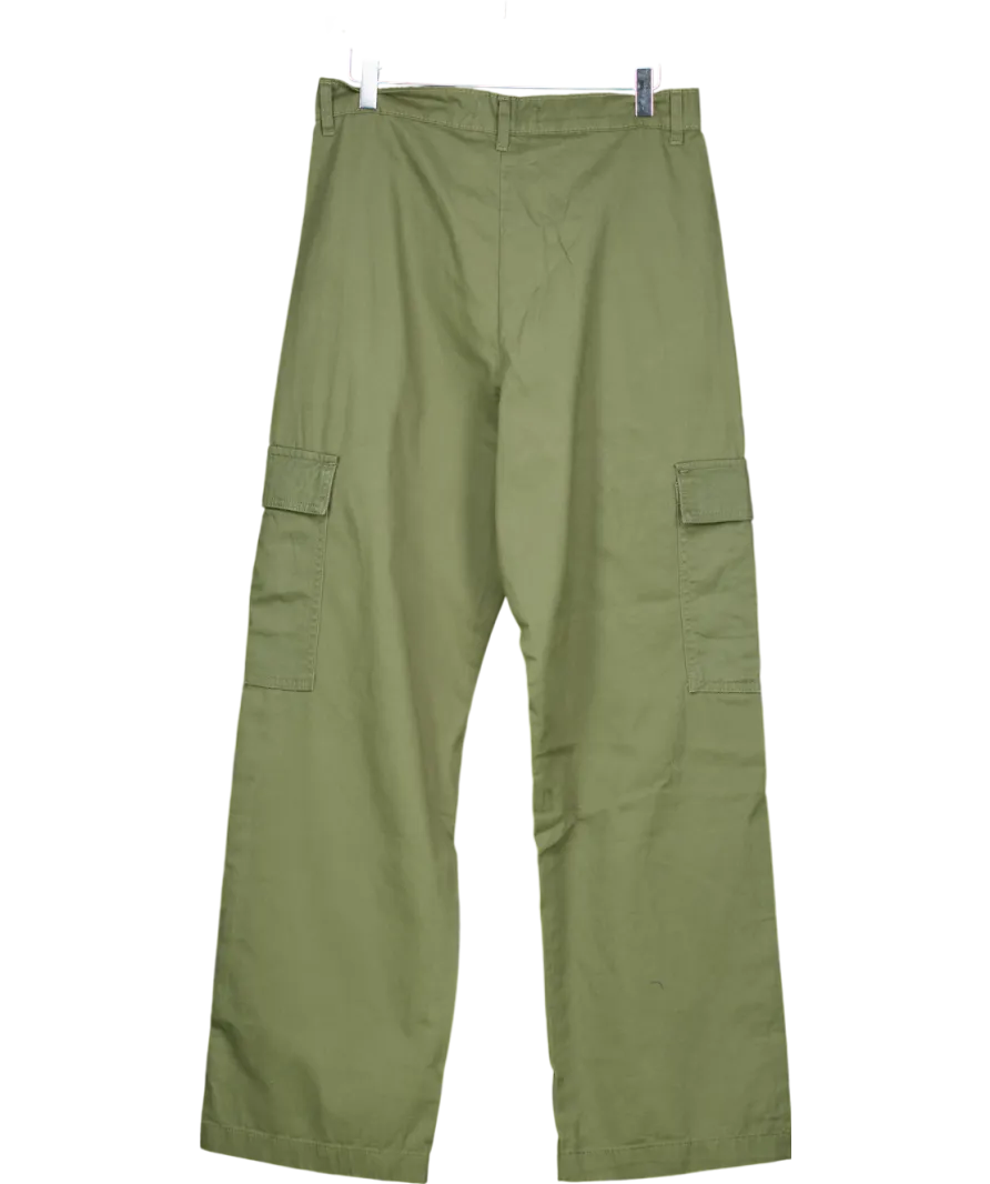 French Connection Green Twill Cargo Trousers UK 12