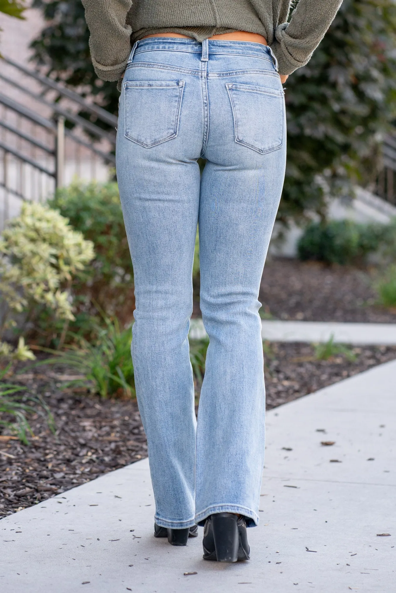 Futuristic Mid Rise Boot Cut