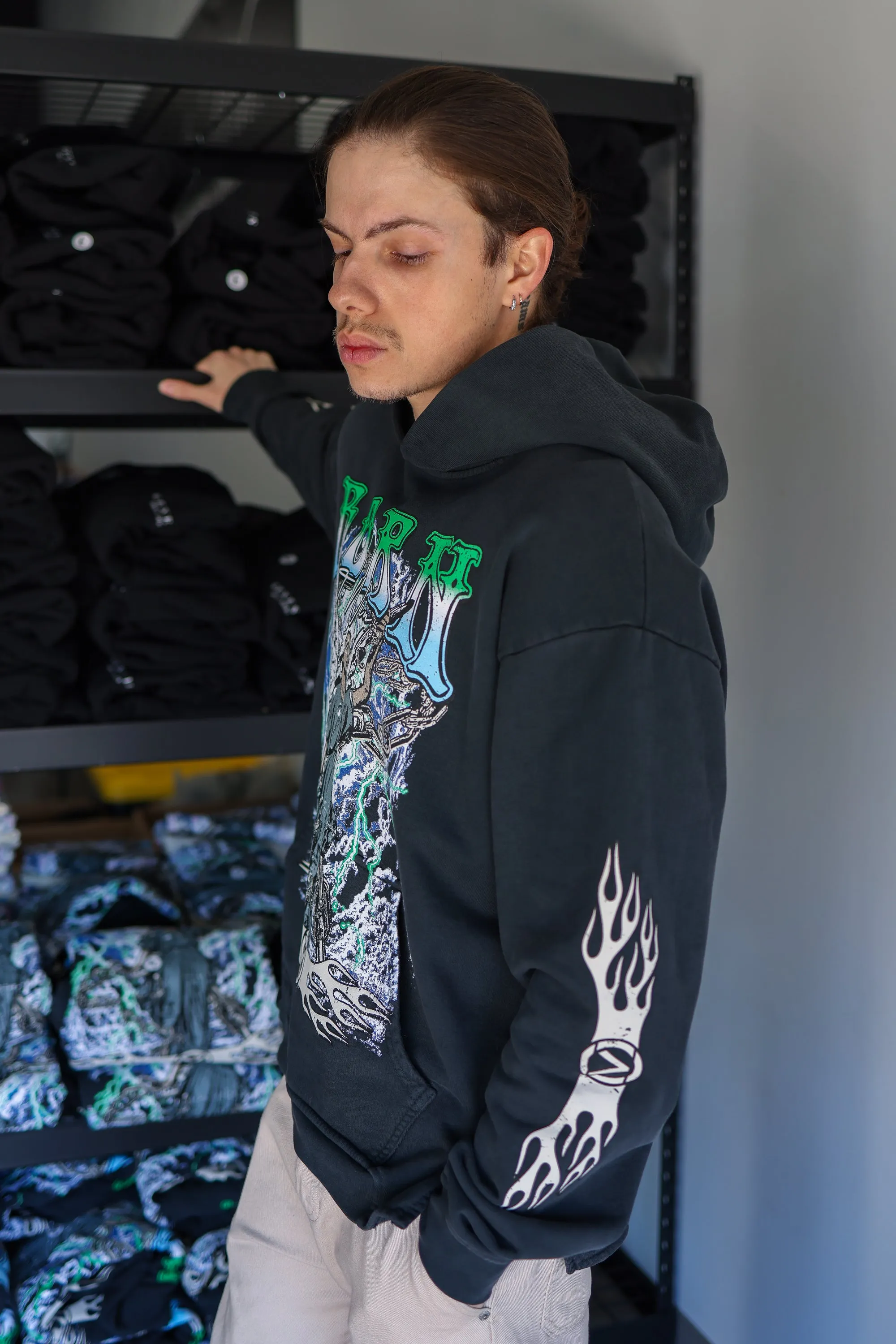 GENESIS RISING HOODIE - WASHED BLACK