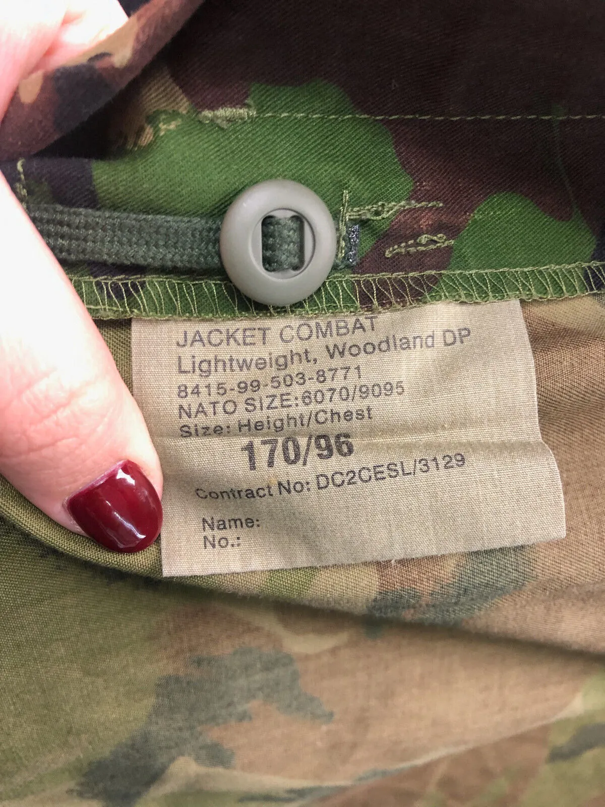 Genuine British Army DPM Camouflage Jacket - Size 170/96