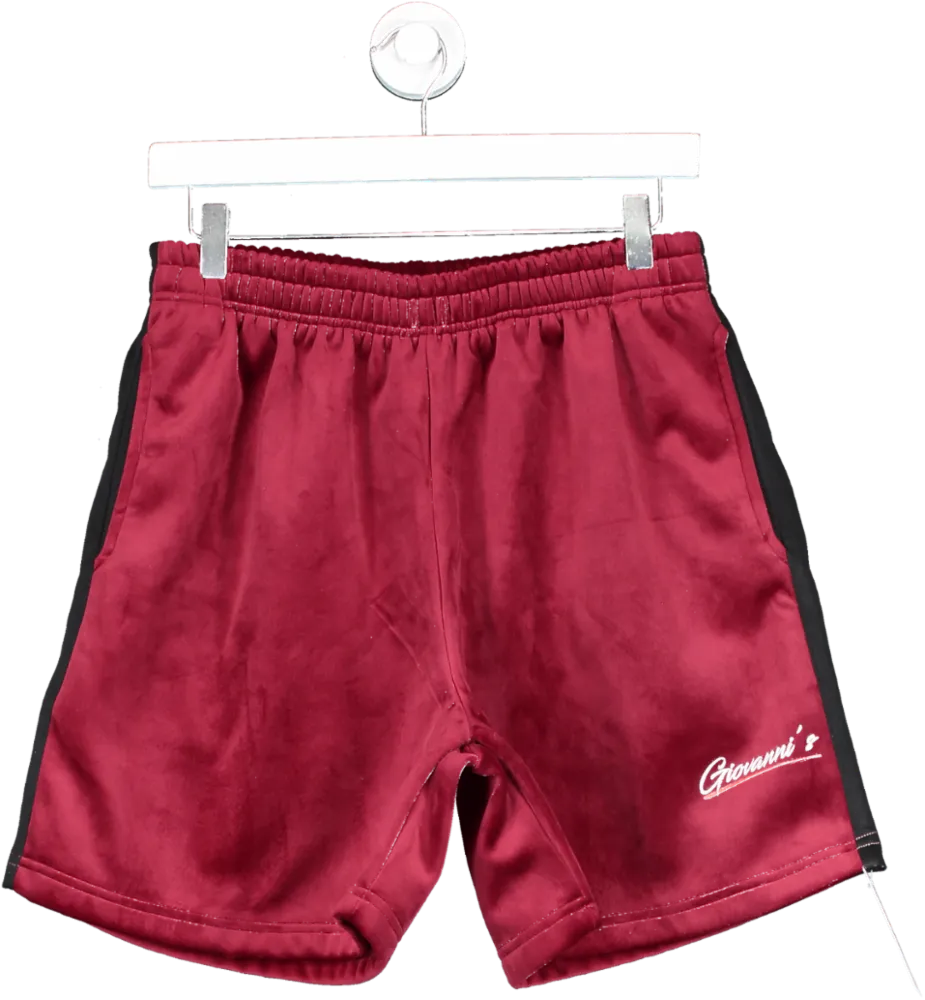 giovanni's Red Burgundy Velvet Shorts UK M