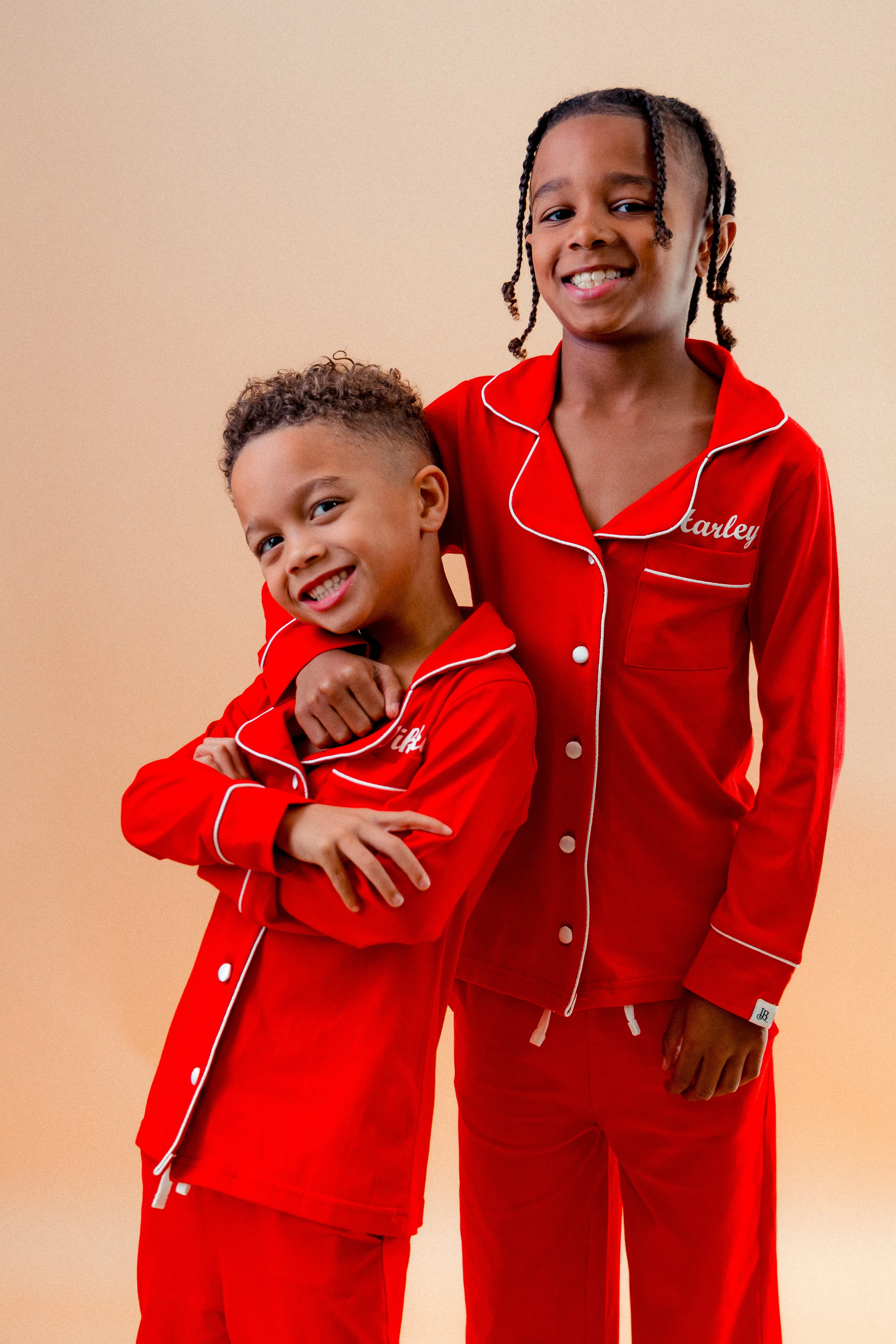 Girls long jersey personalised pyjamas