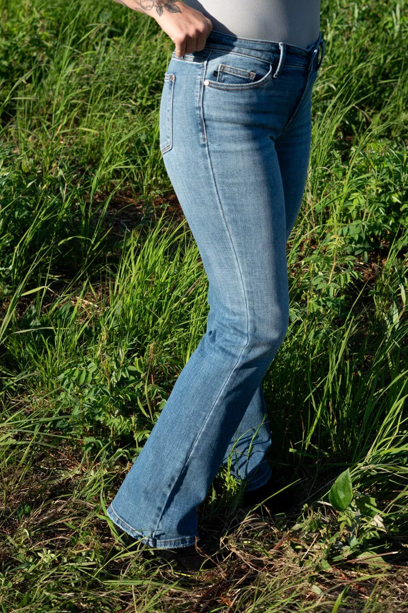 Give Him The Boot-cut Mid Rise Vintage Judy Blue Jeans
