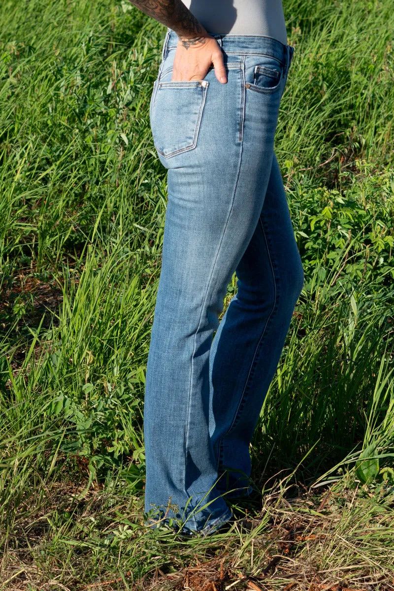 Give Him The Boot-cut Mid Rise Vintage Judy Blue Jeans