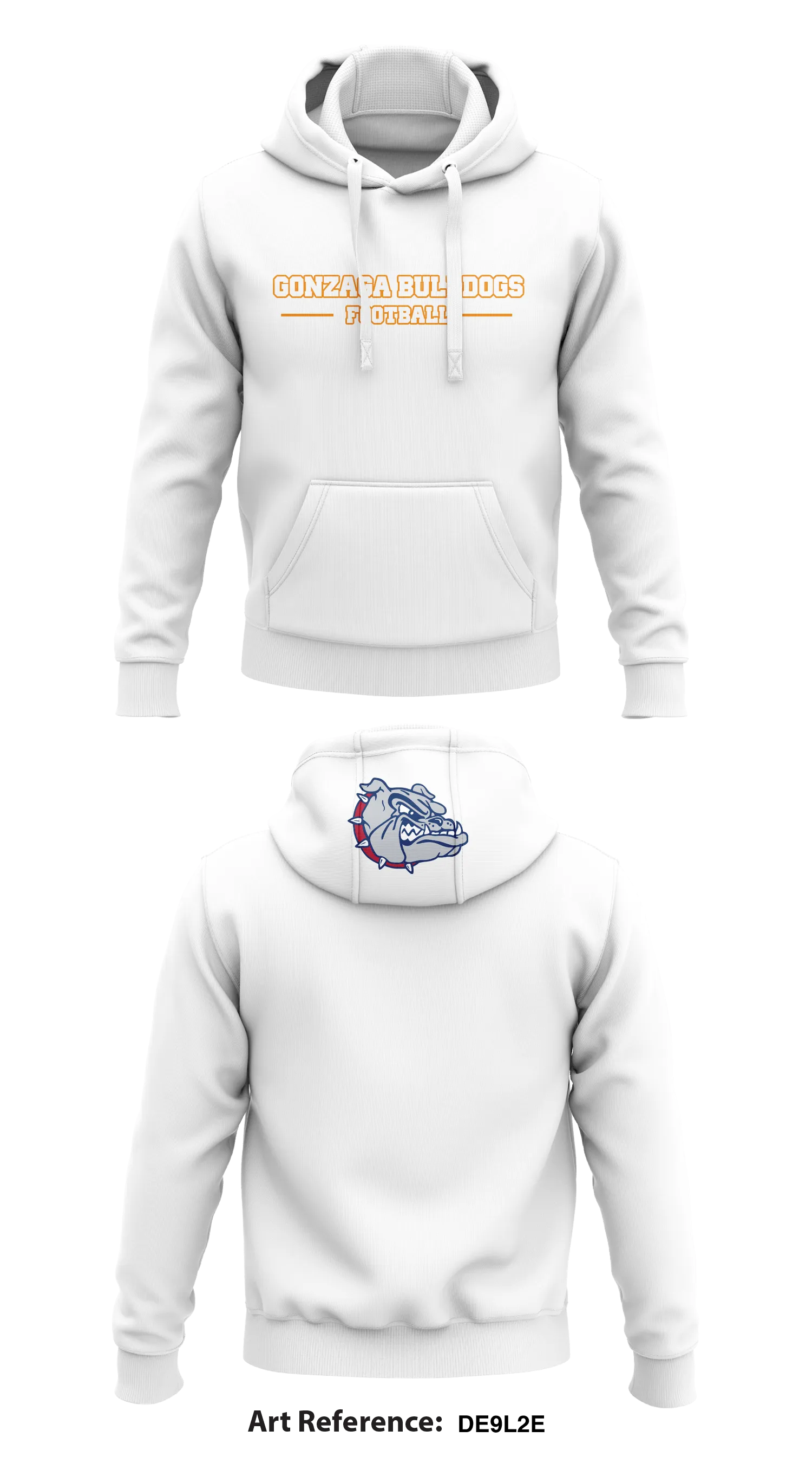 Gonzaga Football1  Core Men's Hooded Performance Sweatshirt - dE9L2E