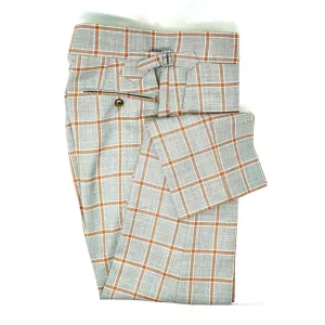 Grey Rust Windowpane Trousers