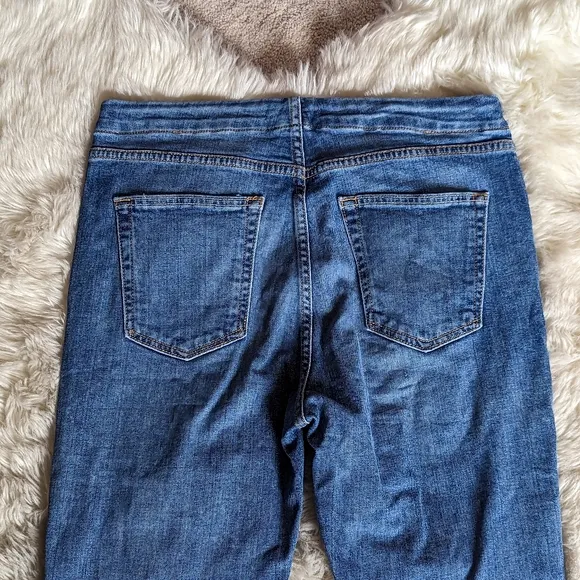 Grlfrnd Blaine Mid Rise Boot Cut Jean in Get Out *Missing Belt*