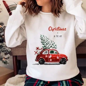 Hello Christmas O-Neck White Sweater G