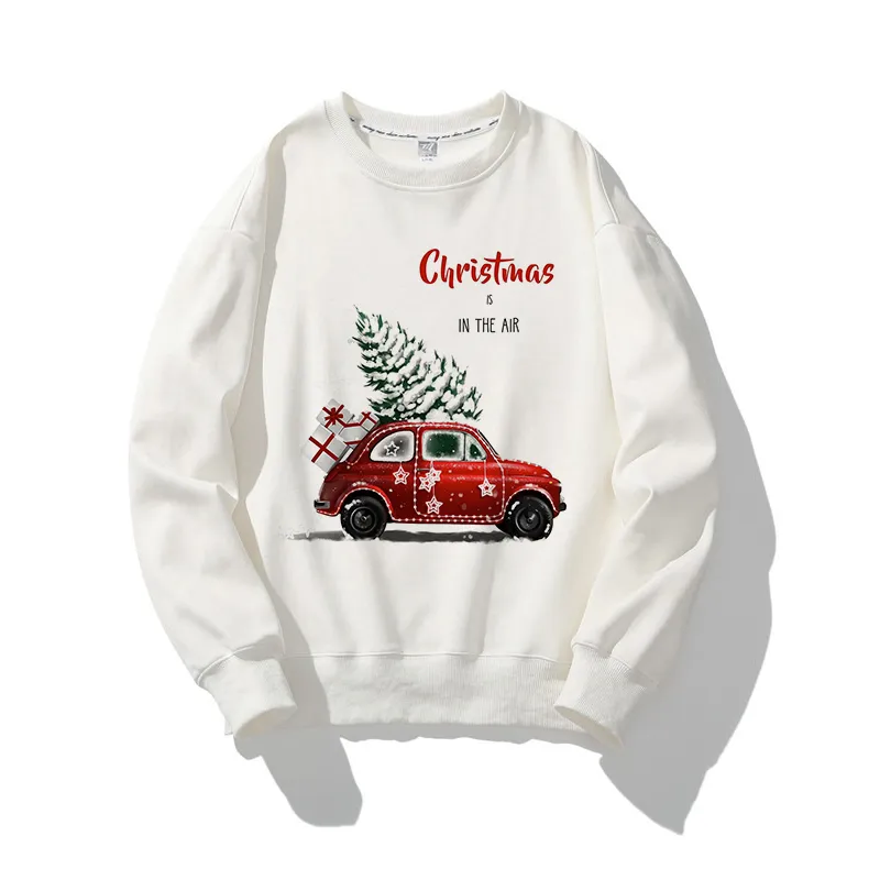 Hello Christmas O-Neck White Sweater G