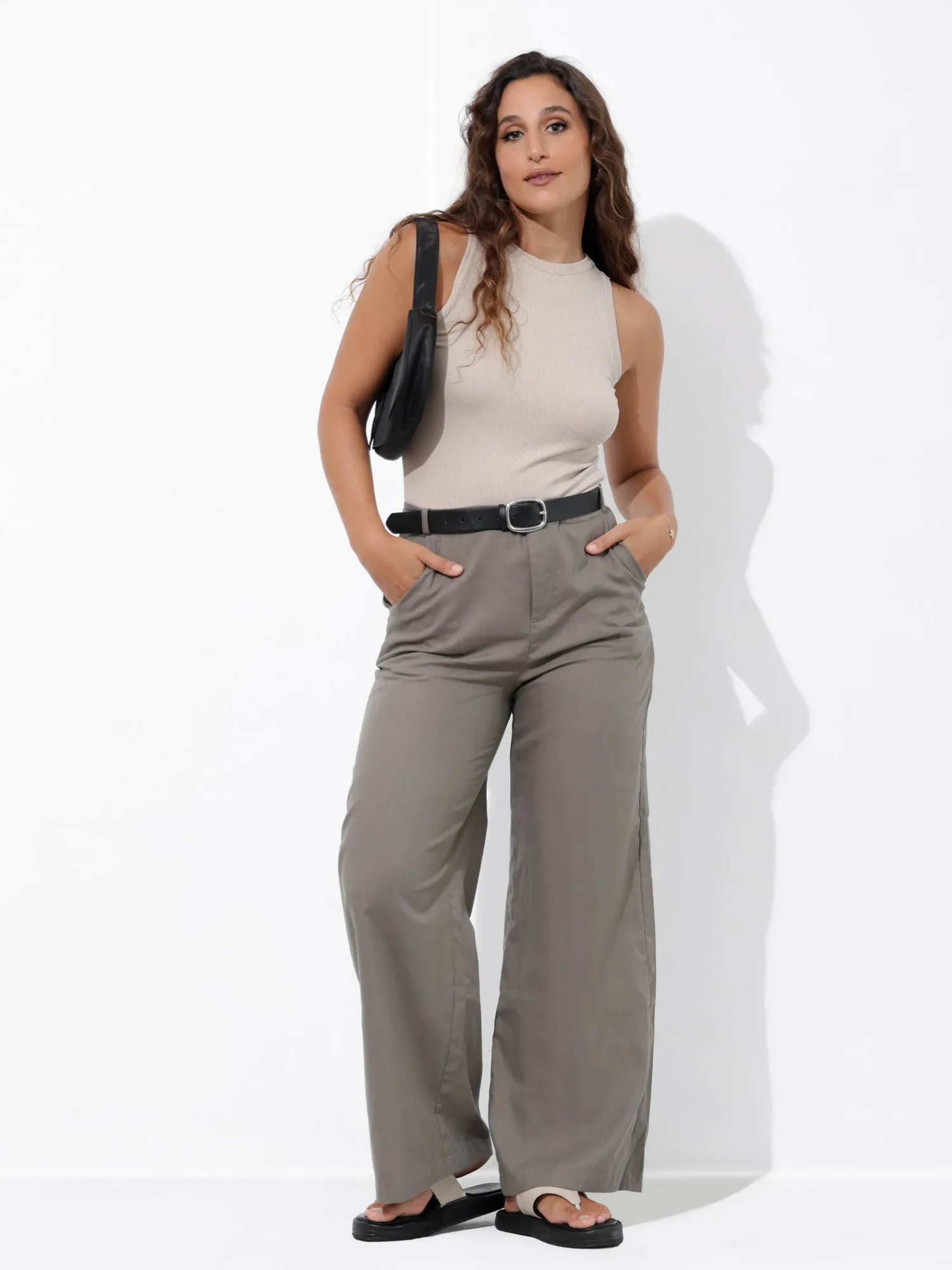 High Waist Basic Pant