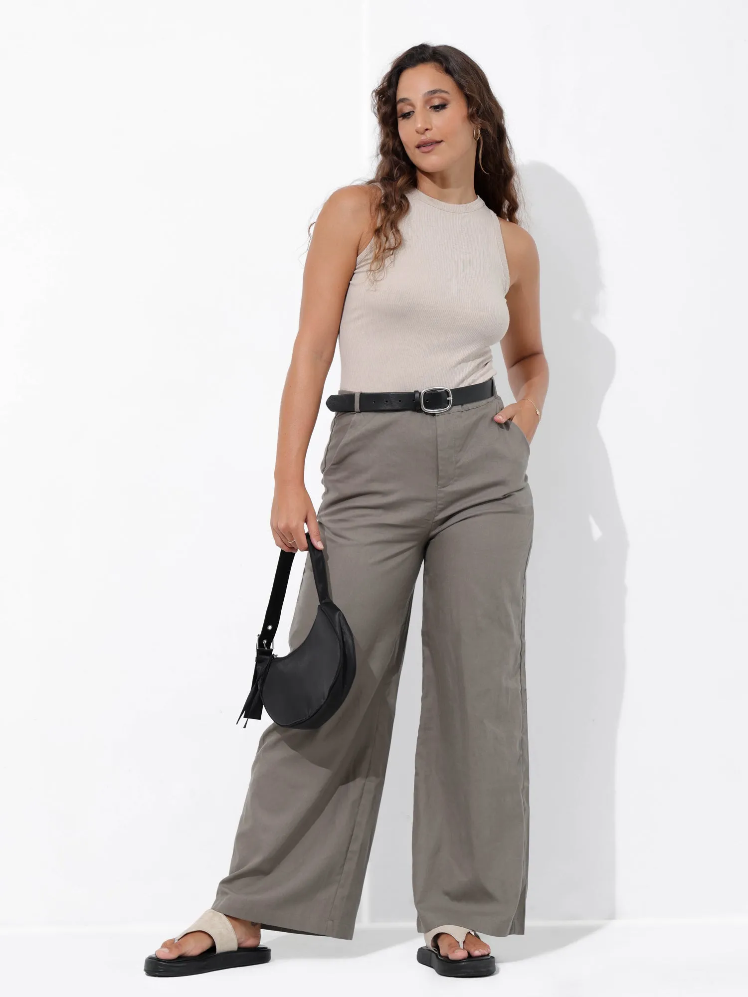 High Waist Basic Pant