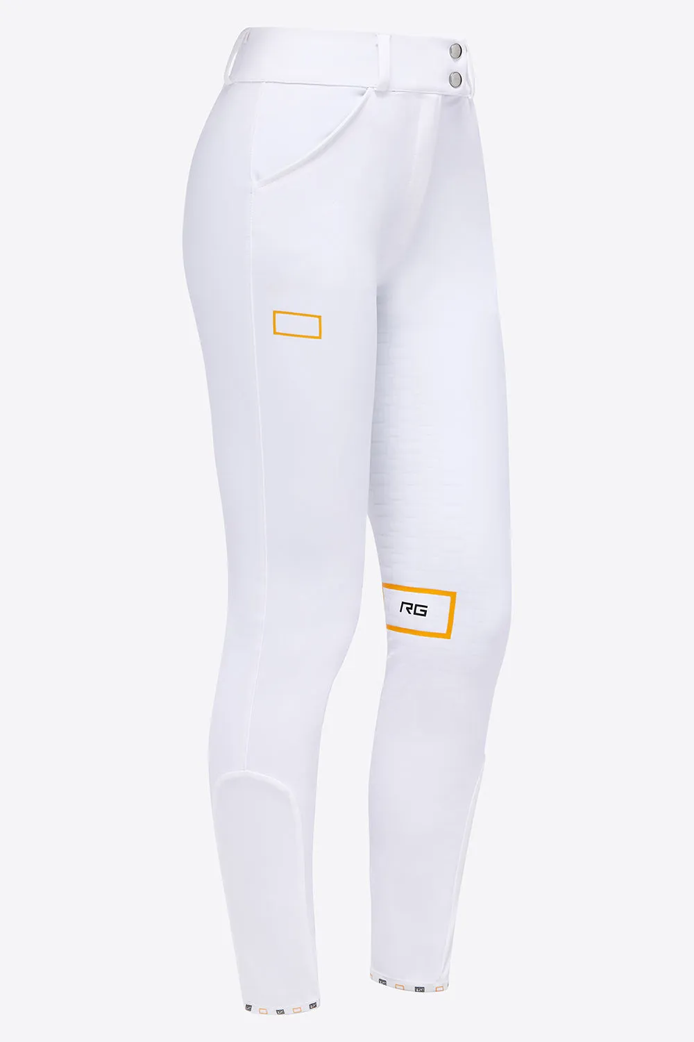 High Waist Full Grip Riding Breeches - White