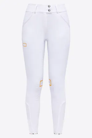 High Waist Full Grip Riding Breeches - White
