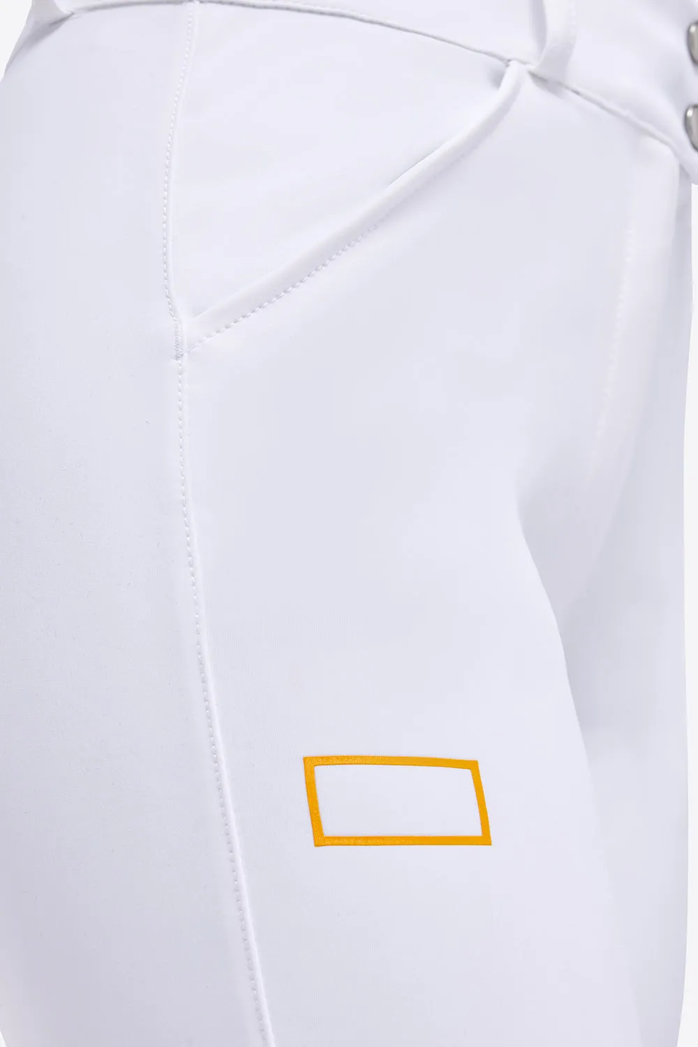 High Waist Full Grip Riding Breeches - White