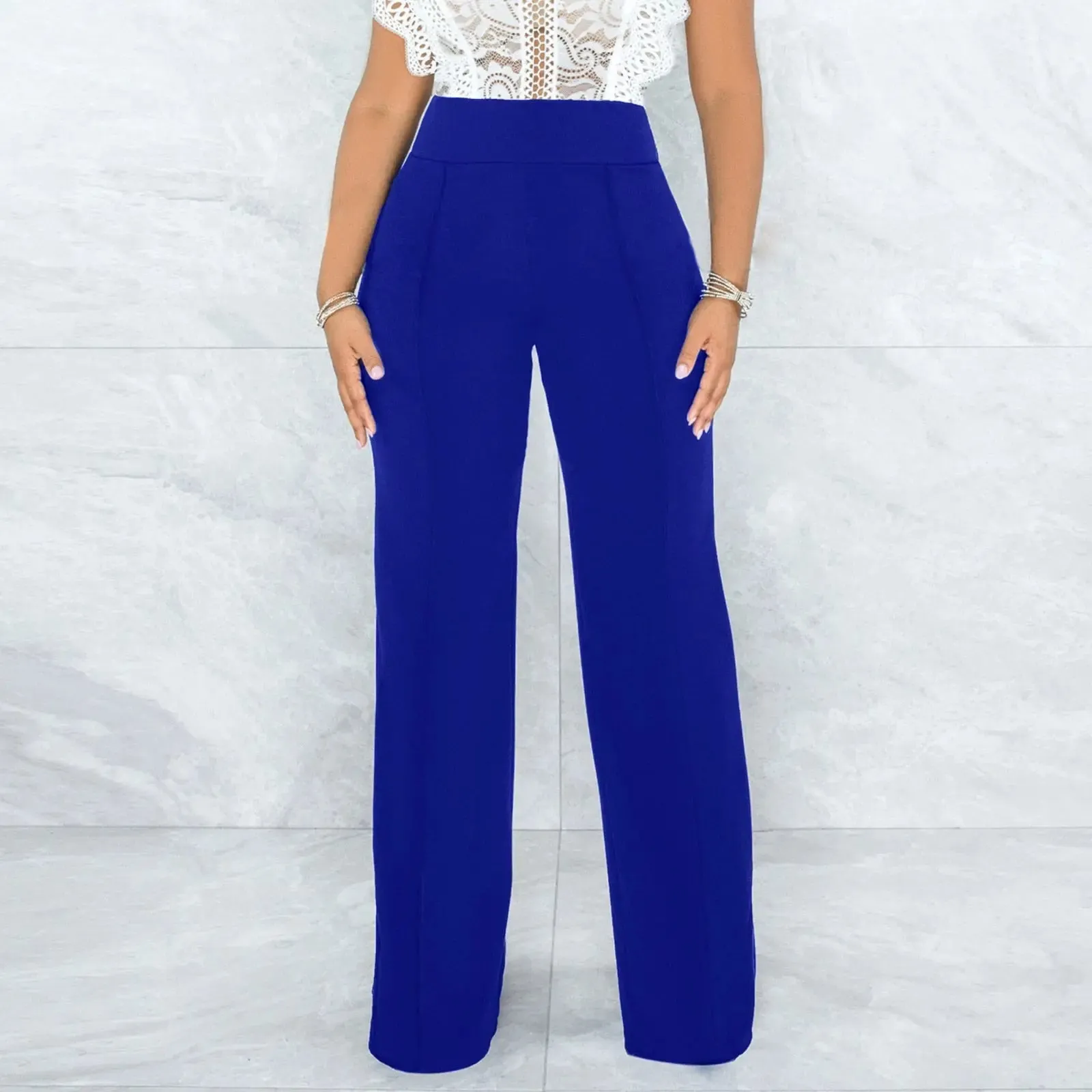 High Waist Wide Leg Trousers