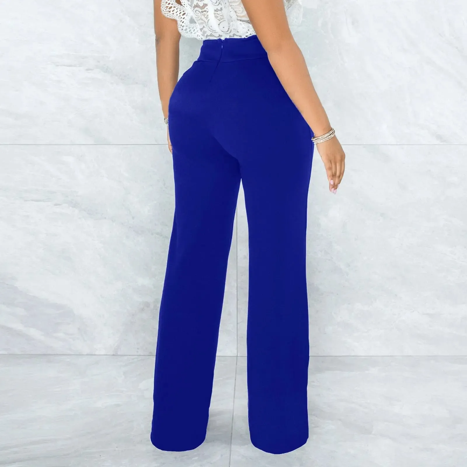 High Waist Wide Leg Trousers
