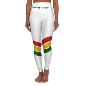High Waisted Yoga Leggings (PANCOL-WHT)