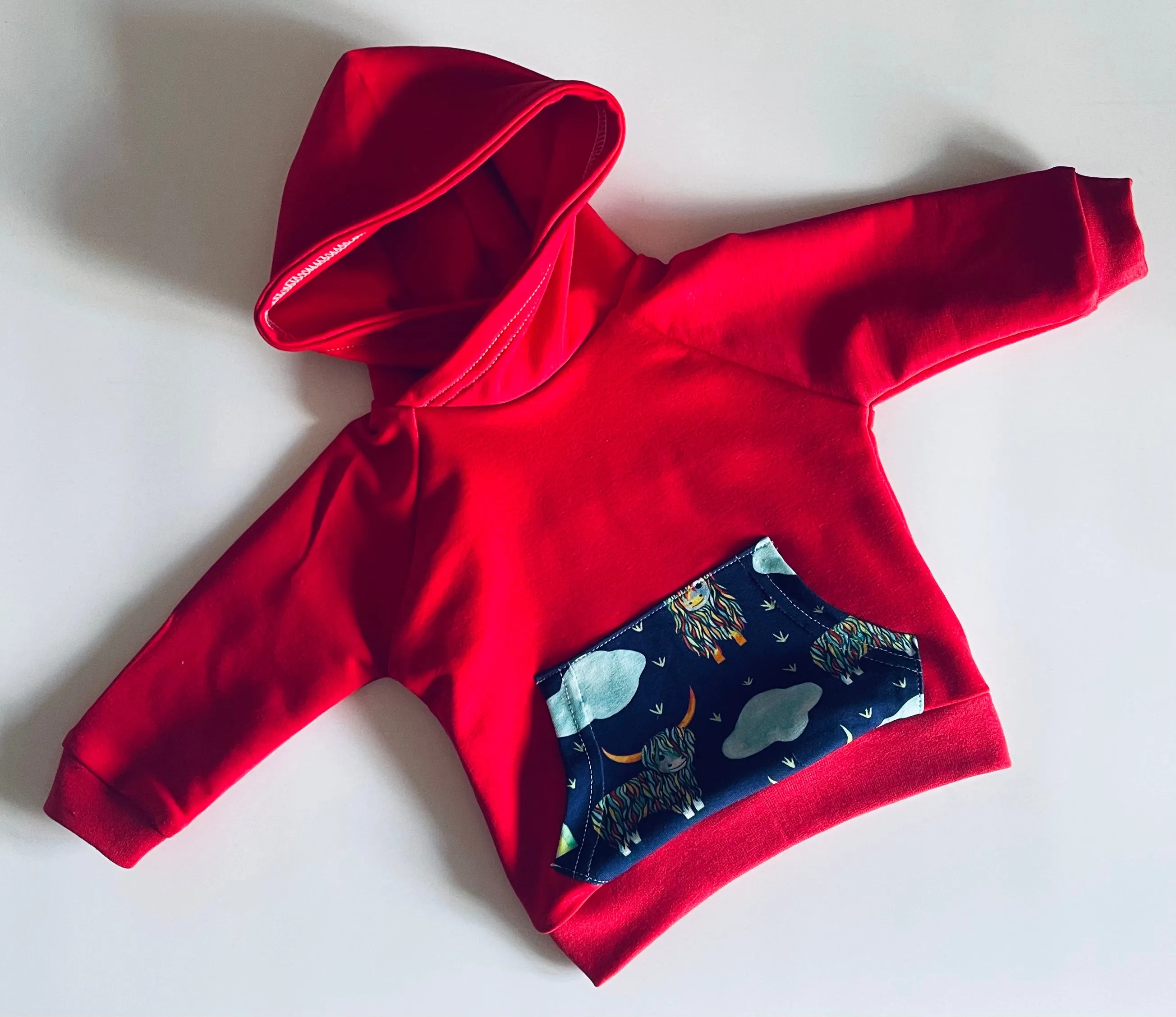 Highland Cow Hoodie - 0/3 months