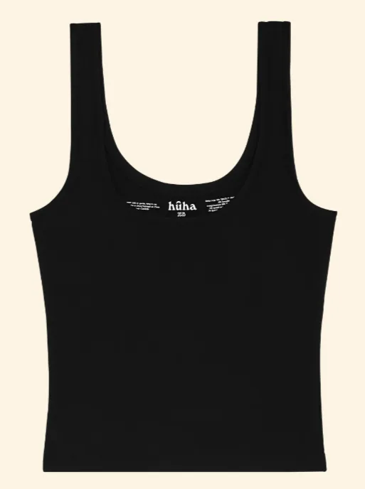 Huha - Sporty Crop Tank | Black