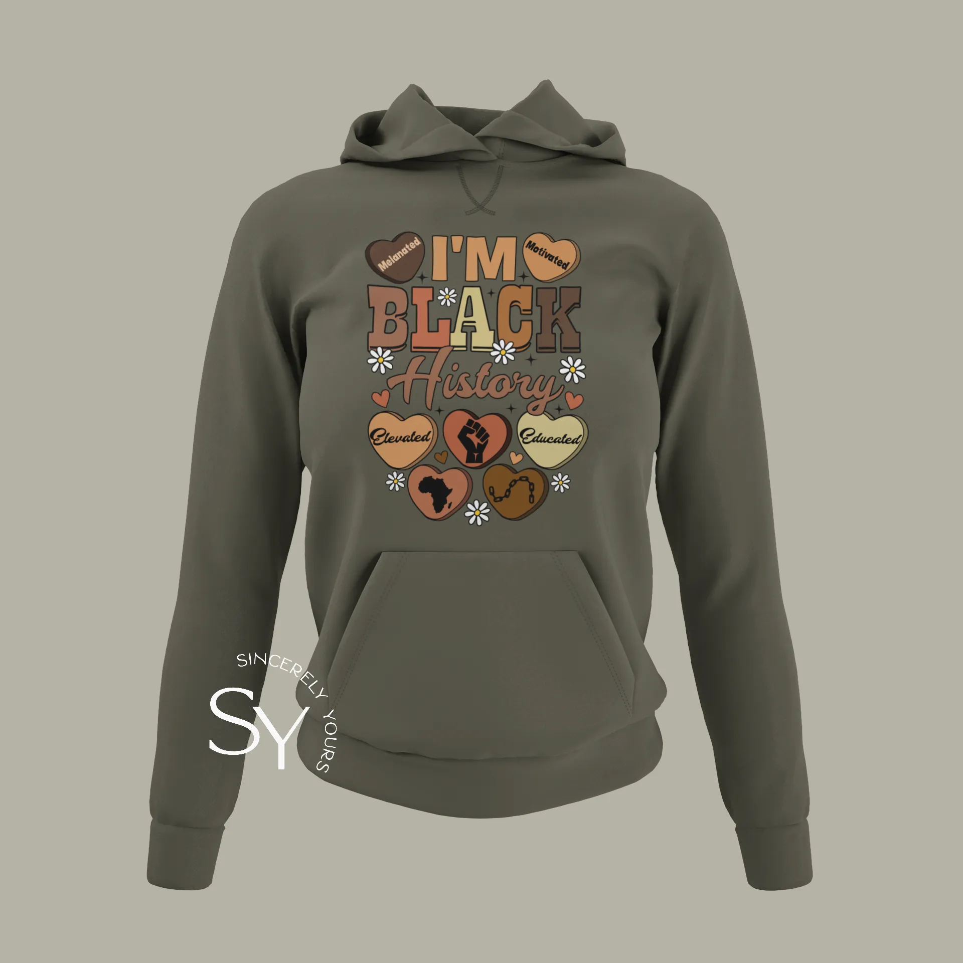 I'm Black History | Candy Heart Unisex Tops