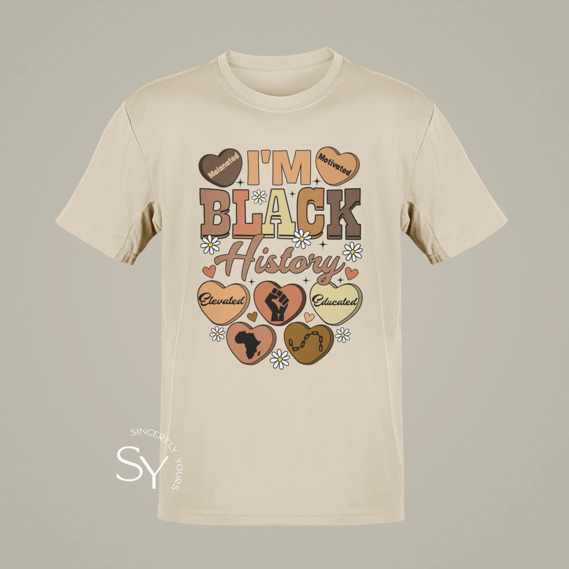 I'm Black History | Candy Heart Unisex Tops