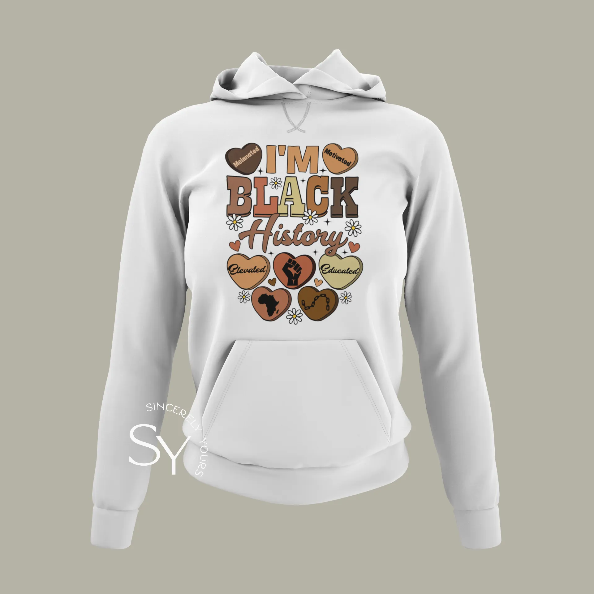 I'm Black History | Candy Heart Unisex Tops