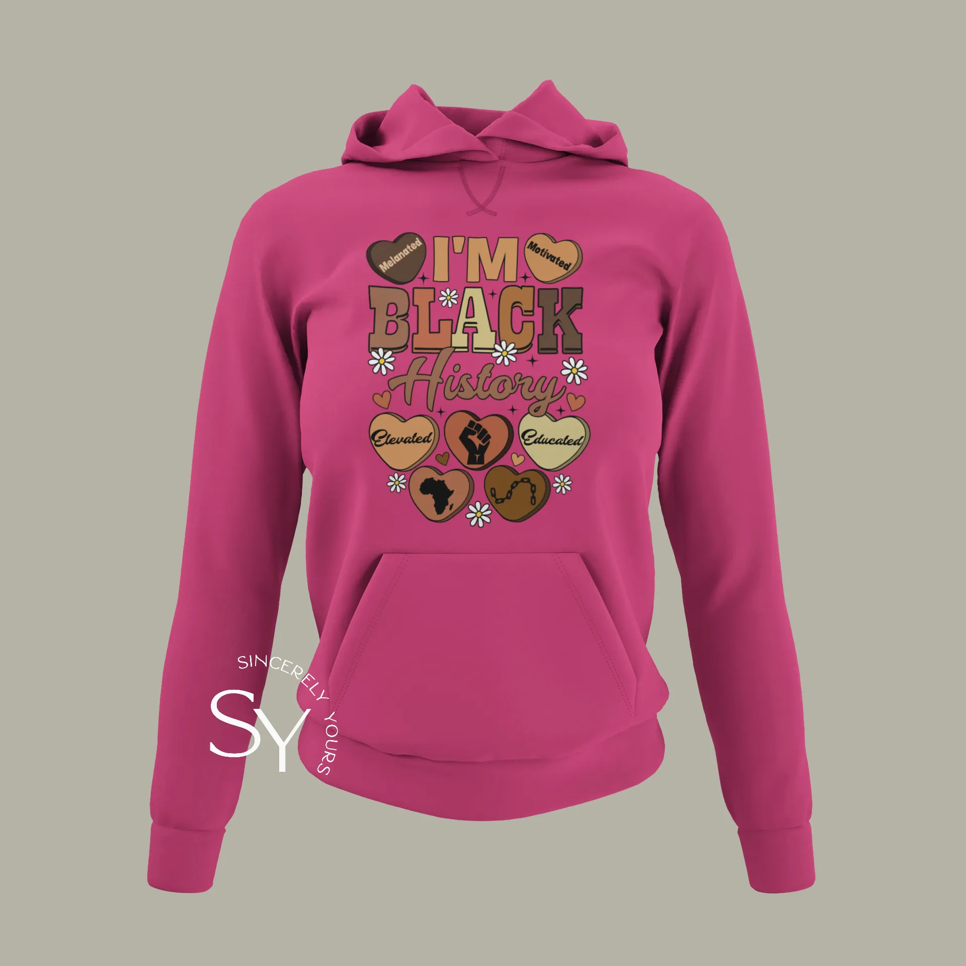I'm Black History | Candy Heart Unisex Tops