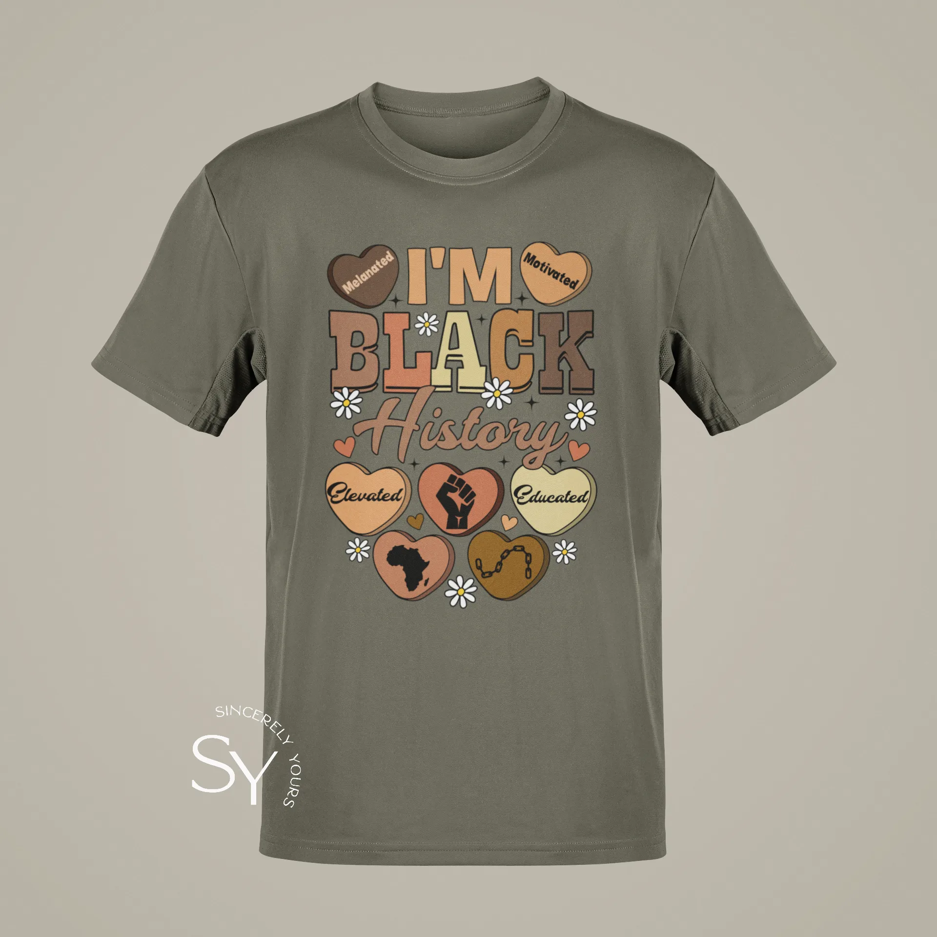 I'm Black History | Candy Heart Unisex Tops