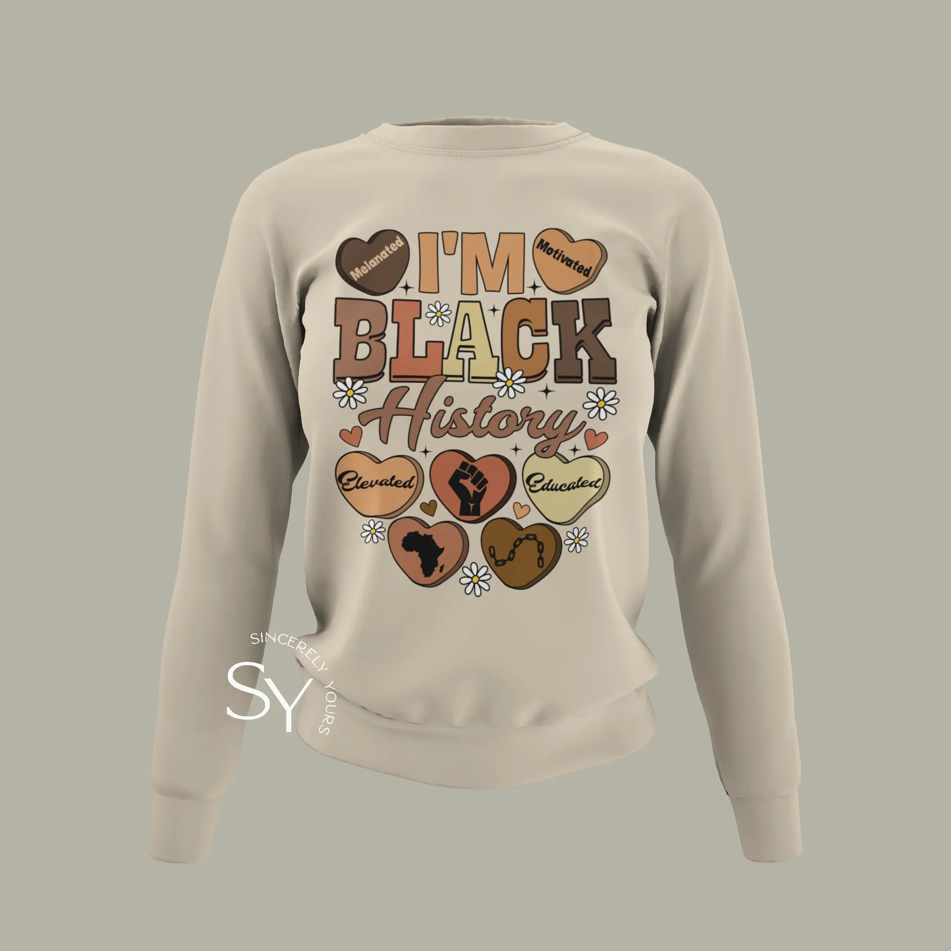 I'm Black History | Candy Heart Unisex Tops