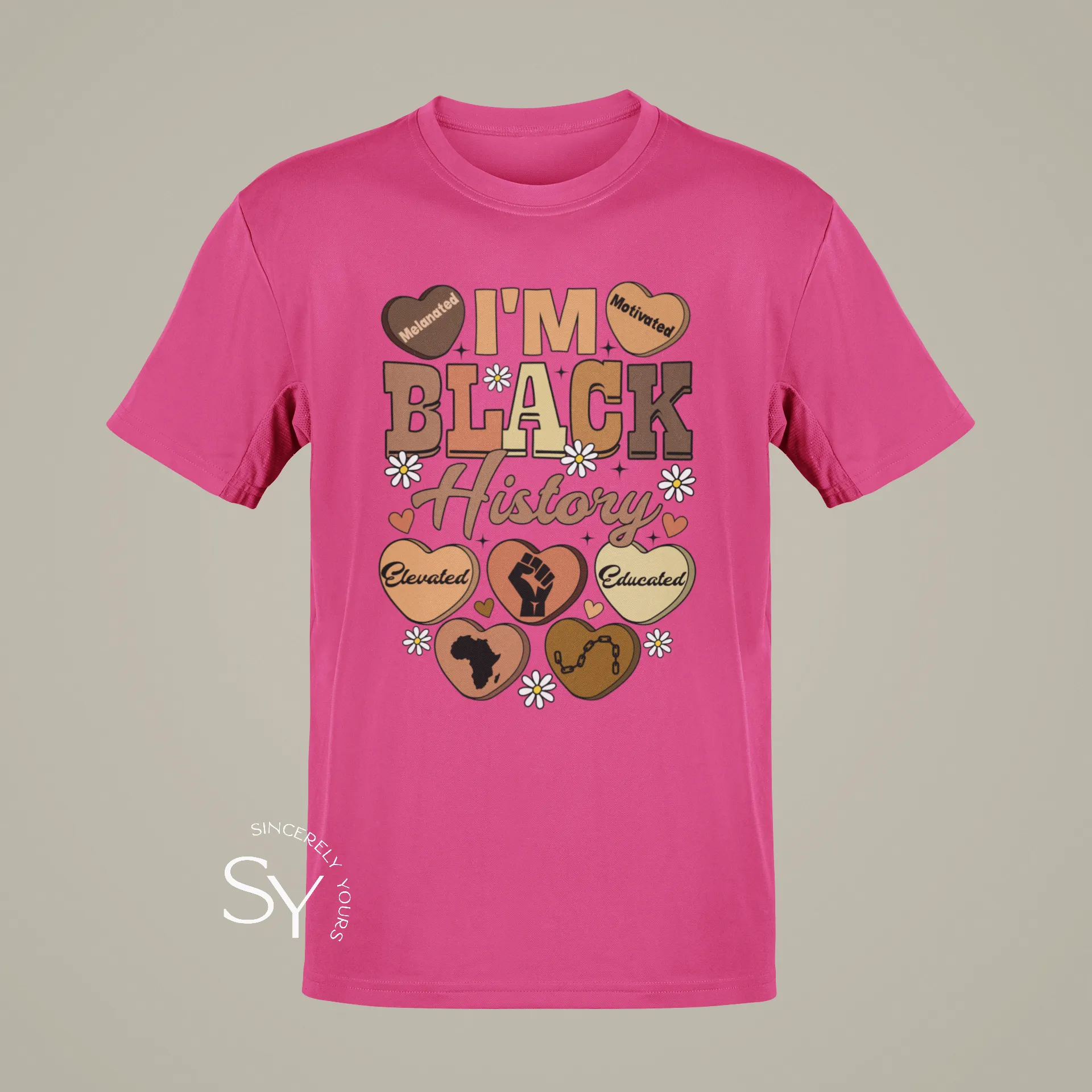 I'm Black History | Candy Heart Unisex Tops