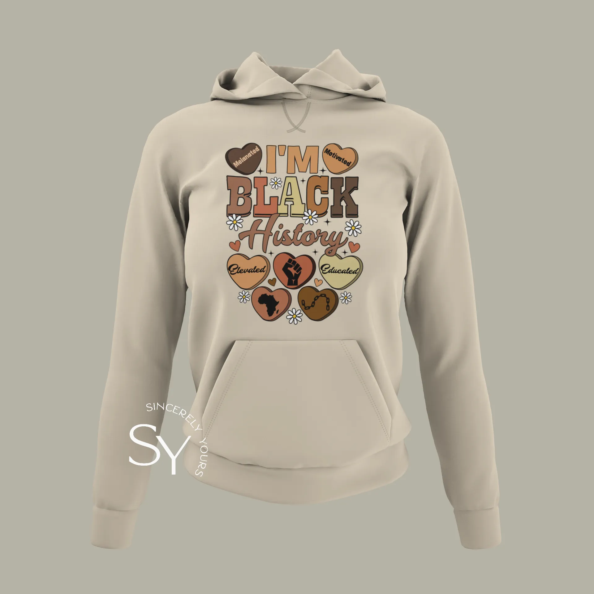 I'm Black History | Candy Heart Unisex Tops