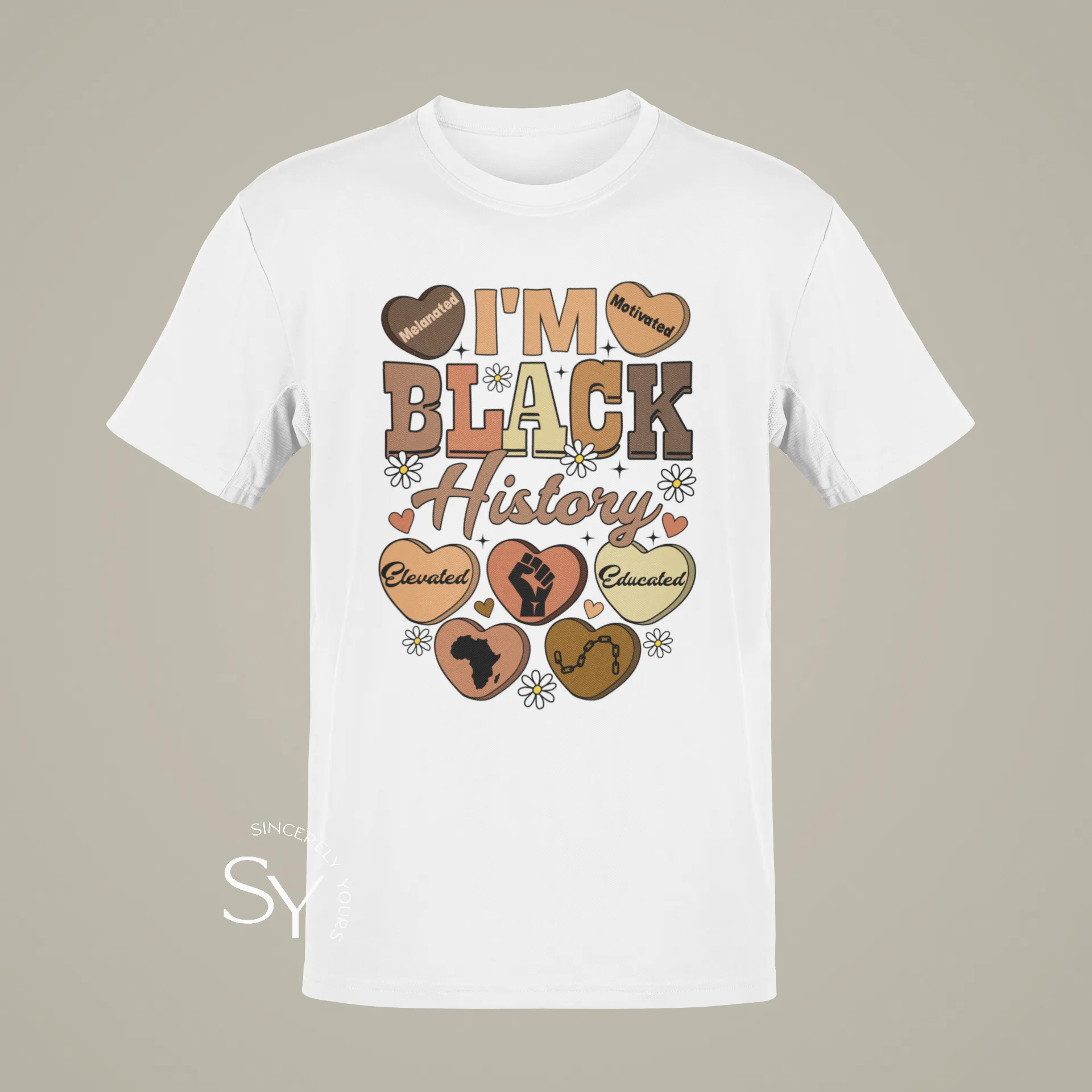 I'm Black History | Candy Heart Unisex Tops