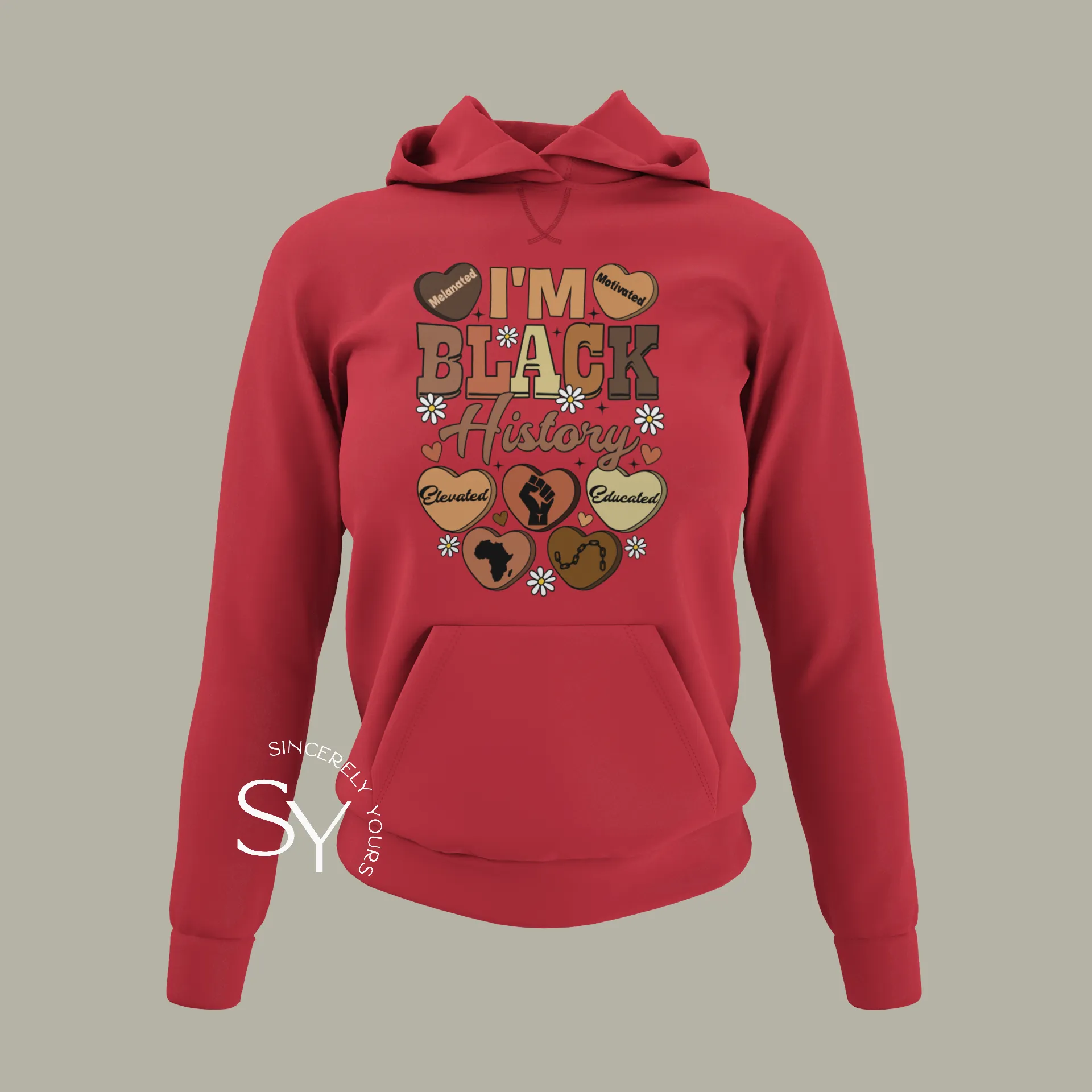 I'm Black History | Candy Heart Unisex Tops