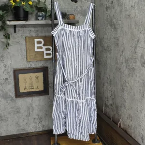 I.n.c. International Concepts Striped Sleeveless Sundress Dress Navy White 14