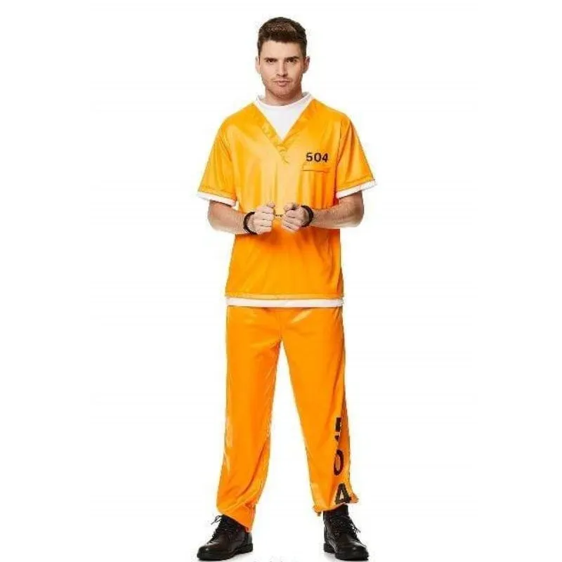 Inmate Prisoner Mens Costume