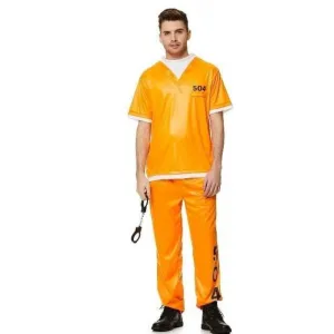 Inmate Prisoner Mens Costume