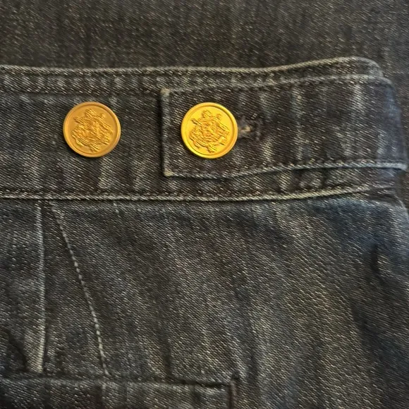 J. Crew Women’s Tapered jean with pleats 1984 rigid denim deep blue Sz 27P NWT