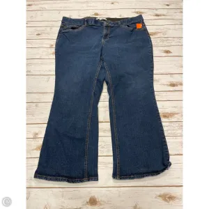Jeans Flared By Cato In Blue Denim, Size: 22