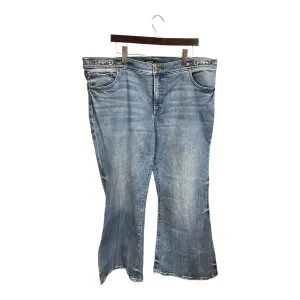 Jeans Flared By Express In Blue Denim, Size: 18