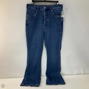 Jeans Flared By Pilcro In Blue Denim, Size: 12