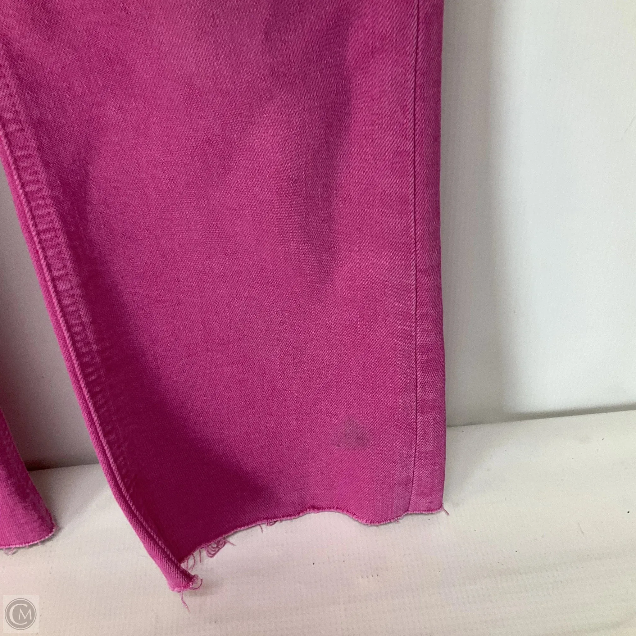 Jeans Flared By Zara In Pink Denim, Size: 10