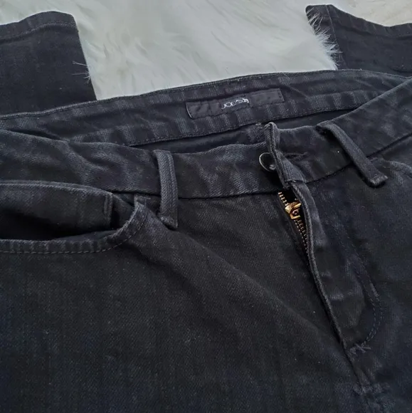 Joe's Jeans Honey Flared Leg Low Rise Black Premium Denim Pants