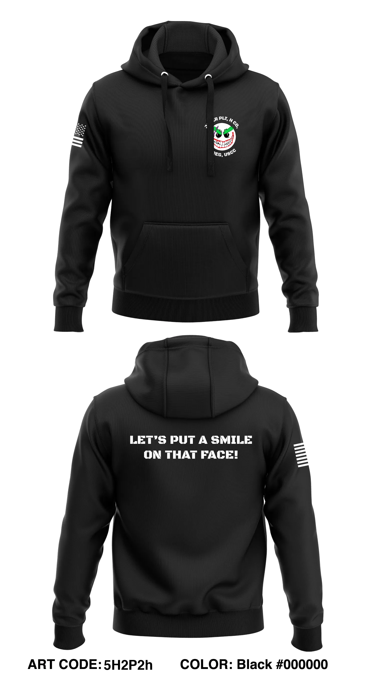 Joker PLT, H Co, 2 REG, USCC Store 1  Core Men's Hooded Performance Sweatshirt - 5H2P2h