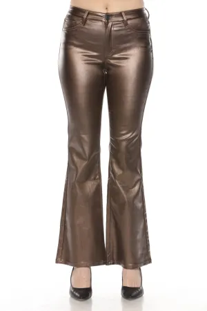 Joseph Ribkoff Bronze Metallic Flared Jeans 244953
