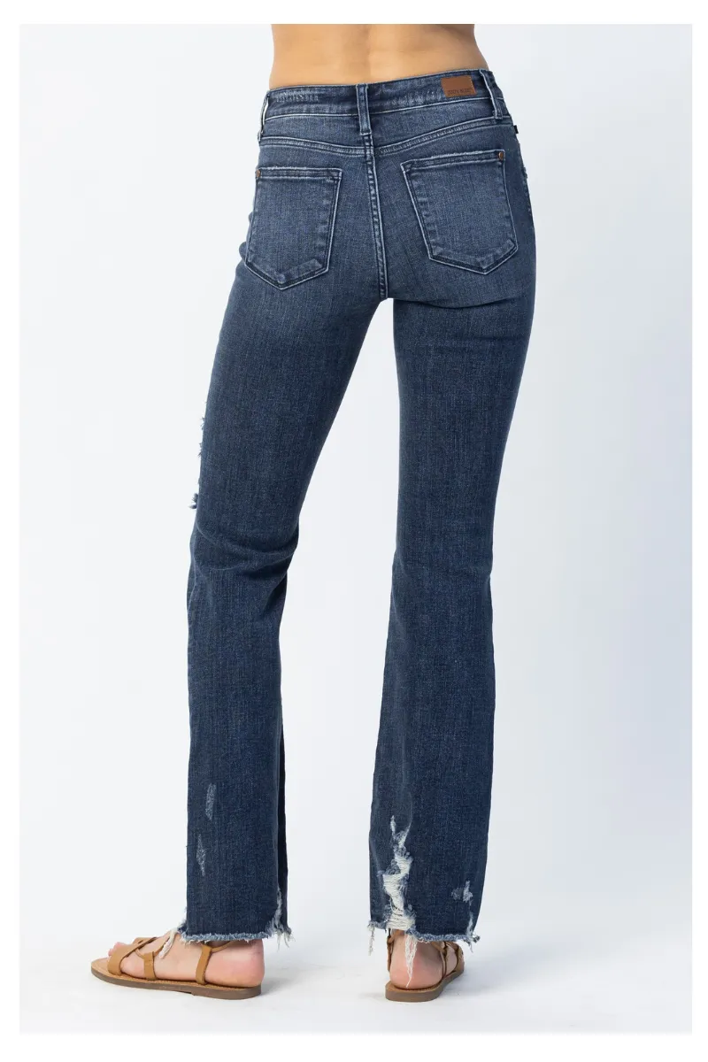 Judy Blue Curvy Slim Bootcut with Distressing